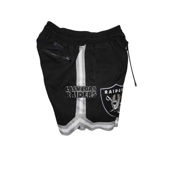 Las Vegas Raiders Black Graphic Shorts – Embroidered Logo, Side Stripes, Size M - Picture 8 of 12